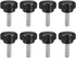 uxcell M5 x 20mm Metric Male Thread Knurled Clamping Knobs, 8 Pcs Black Thumb Screw Hand Clamping Handle Bolt