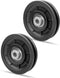 2 PCS 3.5 Inch Nylon Bearing Pulley Wheel, Silent Bearing Replacement for Garage Gym Equipment