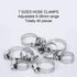 Selizo 40Pcs Hose Clamp, 7 Sizes Adjustable Pipe Tube Clamps, 304 Stainless Steel Hose Clips