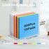 MIUTME Lined Sticky Notes Transparent, 7 Colors Bright Self Sticky Notes, Clear Pad, Waterproof Translucent Memo (3X3