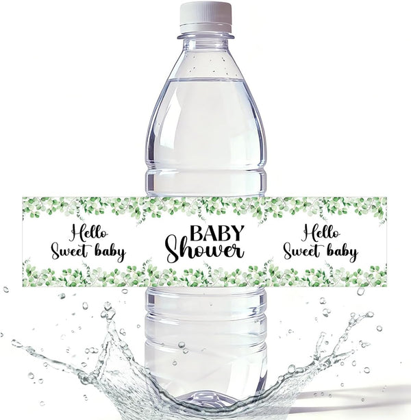 SRLDCR 100PCS Greenery Plant Wraps Water Bottle Labels Water Bottle Labels Waterproof for