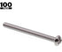 Prime-Line 9003303 Round Head Machine Screw, Slotted/Phillips Combo, #6-32 X 1-1/2 in, Stainless Steel, Pack of 100