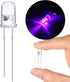 EBOOT 100 Pieces Clear LED Light Emitting Diodes Bulb, 5 mm LED Lamp (Purple)