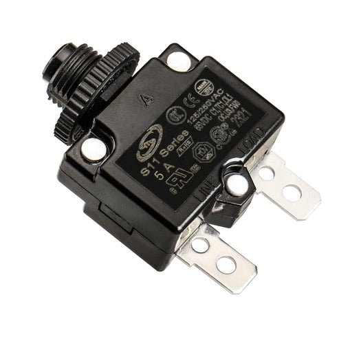 Baomain 5A Circuit Breaker Thermal Overload Protector, S11 Series 125/250VAC/65VDC, Pack of 10 (5 Amp)