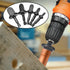 5Pcs Swaging Tool Drill Bit Set, 1/4'' to 3/4'' Multifunction Hex Shank Copper Tube Expander for Air Conditioner