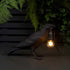 DOSEA E14 Bulb Resin Crow Table Lamps Desk Lamp,Gothic Raven Birds Lighting Black Bird Wall Sconce Decor with & Plug