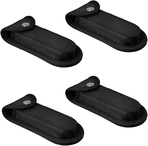 Pocket Holder Nylon Folding Knife Sheath Holster with Belt Loop, 4pcs Black