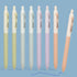 WRITECH Gel Pens Fine Point 0.5mm Blue Ink Silent Click Extra Fine, 8ct Non Bleed for Smooth Writing Journaling