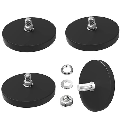 65lbs Rubber Coated Super Strong Rare Earth Magnets,Anti-Scratch Strong Mounting Magnets,Magnet Base