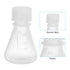PATIKIL 12 Pcs Erlenmeyer Flask, 25ml Narrow Mouth Graduated Flasks with Screw Cap for Lab Chemistry Study