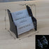 Enyuwlcm Acrylic 2 Tier Business Card Holder Display - Elegant Stand for Office Counter Black/Clear