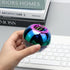 Rainbow Paper Clips Holder - Medium Holographic Paper Clip Dispensers, 100pcs 28mm Colorful Paperclips for Desk