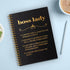 Boss Lady Black Golden Hardcover Spiral Notebook, 160 Pages, Unique Office Gift Idea for Women Boss Mentor Leader