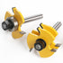 Totowood Set 2 1/4 Inch 3 Set Pro Tongue and Groove Router Bit of Pieces Shank , Teeth Adjustable T Shape Wood Milling