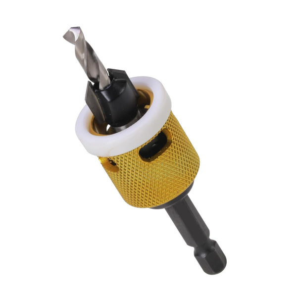 1/8"x3/8" Carbide Tipped Countersink Drill Bits with Low Friction Depth Stop for Wood and Plastic
