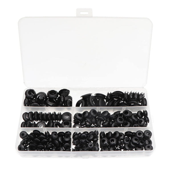 260 Pcs Rubber Grommet Kit Set of 7 Sizes, Firewall Hole Plug Ring for Plumbing, Automotive Repair