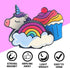 Magnetic Dry Erase Eraser Set for Whiteboard, 3 Pack Cute Design Unicorn, Cupcake and Rainbow