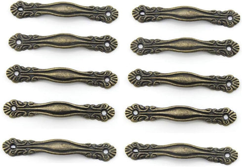 10pcs 65x10mm Antique Bronze Mini Cabinet Handle Drawer Pull Jewelry Box Handle