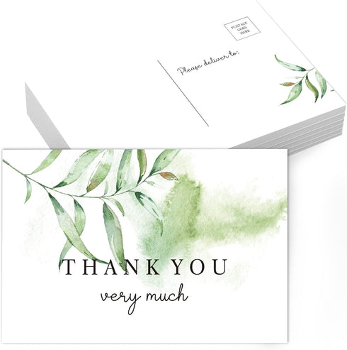 TENTADO Thank You Postcards, Blank with Mailing Side, thank you cards for Wedding,