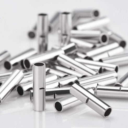 40 Pcs Non Insulated Butt Connectors Kit, AWG 4 6 8 Gauge Uninsulated Electrical Wire Crimp Ferrule Terminals