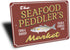 12" 18" Seafood Market Sign, Fish Market Sign, Seafood Lover Sign, Seafood Kitchen Decor, Seafood Chef Sign, Fish