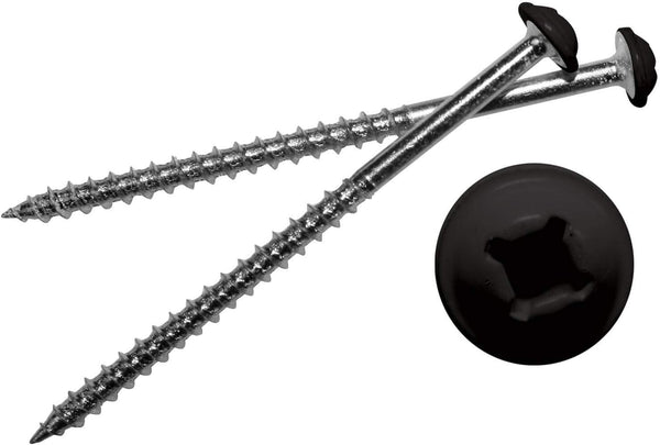 Mid America Painted Screws for Vinyl Shutters (002 Black, Bag of 12)