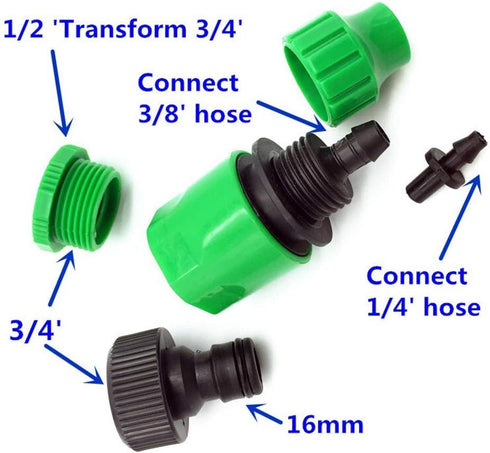 QEFPPMDUS 8 4/7mm 8/11mm G1/2' G3/4' 1/2'') Pipe connector Pcs Or Telescopic Joint Garden Water Hose Pacifier Shape