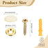 uxcell 8 16.8 mm Pcs Decorative Caps Cover Nails, Zinc Alloy Screw Covers Caps Mirror Fixing Screws for Mirrors, Coffee