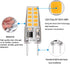 G8 LED Bulb, 3W Equivalent to T4 JCD Bi-Pin G8 Base Halogen Bulb, 20W-25W Dimmable, Warm White 2700K-3000K, 6 Pack