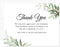 Personalized Greenery Donation Thank You Cards with Envelopes, 5.5x4.25 Flat Thank You