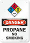 SmartSign S-9398-PL-10 "Danger - Propane, No Smoking" NFPA Sign | 7" x 10" Plastic Black/Red on White