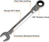 Egofine 13mm Ratchet Wrench Flex Head, Ratcheting Combination Wrench Metric, Industrial Grade Gear Spanner with 12 Point Box End, 72-Teeth Ratchet, Chrome Vanadium Steel