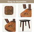 BEE&OAK 11 Inch 300 lbs Wooden Step Stools for Adults, Solid Rubber Wood Non-Slip Step Foot Stool, Heavy Duty One Step