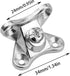 TAODAN 4PCS Zinc Nickel Alloy L Shaped Brackets Heavy Duty Removable Butterfly Right Angle Corner Brace with Mounting