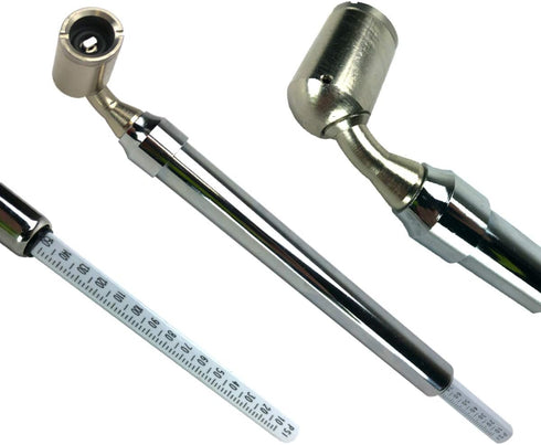 Haltec GA-255 Large Bore Swivel Foot Air Gauge, 360 Degree Swivel, 10-150 psi