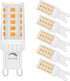 ENERGETIC G9 LED Bulb Dimmable, 40W T4 Halogen Equivalent, 400LM Soft White 2700K, G9 Loop Pin Base, 6 Pack