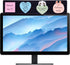Yocoolfun Black Monitor Memo Board Top Mount,18" Monitor Sticky Note Holder,Sticky Boards,Message Board