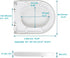 SADALAK D/U Shape Toilet Seat,Soft Close and Quick-Release for Easy Cleaning Toilet Seats Cover,Stable Hinge Design
