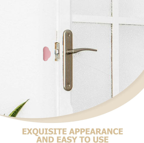 DIKACA 4pcs Large Heart-Shaped Silicone Door Handle Bumpers Cabinet Door Bumpers Self-Adhesive Wall Protector Pads