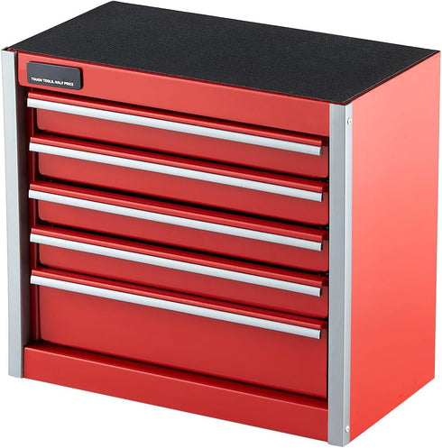 8.6-inch, 5 VEVOR Metal Tool Box, Portable Metal Tool Box with Drawers, Small Tool Chest with EVA Liners and PP Feet