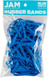 64 JAM Plus Blue Large Binderclips + Blue Size Rubberbands