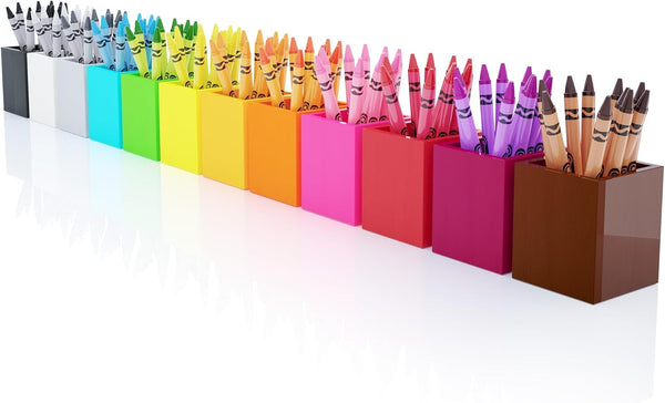 Cularve 12 Pcs Crayon Organizer and Color Pencil Organizer, 12-Color Individual Pencil Holders