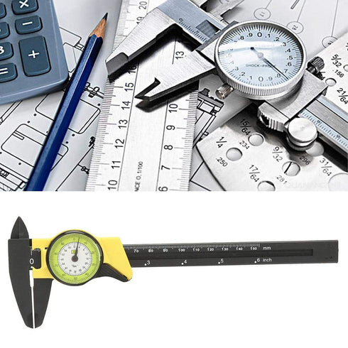 Dial Vernier Caliper, 0.01mm Accuracy Plastic Fast Measurement Tool for Biomedical Industry, 0-150mm