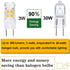 4-Pack G8 LED Bulb, GY8.6/T4 Bi-pin Base, 3W, 30W Halogen Replacement, Under Cabinet Kitchen Lighting, Warm White