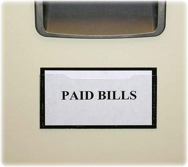 Tatco Magnetic Vinyl Label Holder, 2.5" x 4.4", White, 10 Pack (TCO29011)