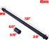 MY MIRONEY 4 Sets Straight Pipe Lamp Stem Kit with Connector M10 Black Lamp Rod Hardware Light Fixture Parts Replacement, 7.87" Long by MY MIRONEY