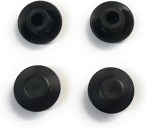 Flush Mount Black Plastic Body and Sheet Metal Hole Plug, 1/4" (0.25 inch), Qty 25