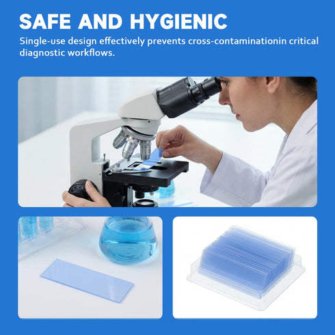 100pcs 75 25 mm Luxshiny Microscope Slides Kit Plastic Blank Slides for Boys and Girls Lab Science Education Supplies