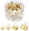 Binder Clip Paper Clamps, Assorted Sizes (Mini, Small, Medium, Large), 100 Pcs Gold Clips for Office School Supplies