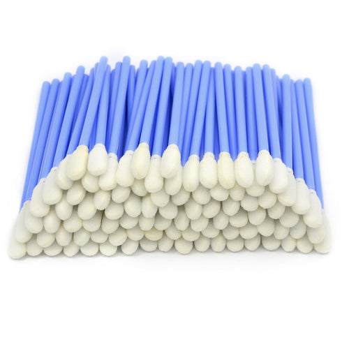 (100 Pcs) 3.66 inch Foam Swab Cleaning Swab for Inkjet Printer Print Head, Camera Optical Lens (Blue)
